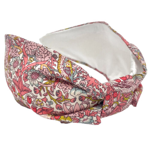Liberty Tana Lawn® Cotton Strawberry Thief Spring C Ruched Hairband