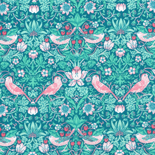 Exclusive Liberty Tana Lawn® Fabric Strawberry Thief Wild Mint X