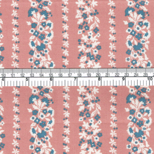 Liberty Quilting Cotton Denim Florals Collection Topiary Stripe B - Image 3