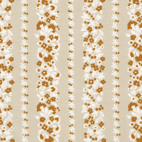 Liberty Quilting Cotton Denim Florals Collection Topiary Stripe C