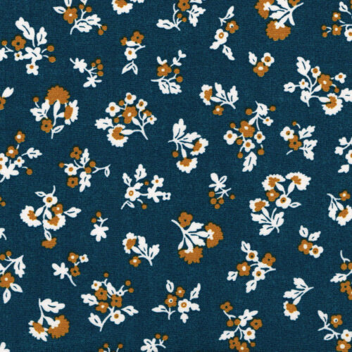 Liberty Quilting Cotton Denim Florals Collection Tumbling Blooms A