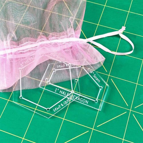Clear acrylic templates for English paper piecing