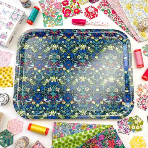 Large Tray In Liberty Strawberry Thief Blue (J)