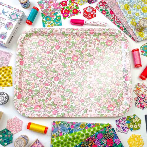 Large Tray In Liberty Exclusive Betsy Apricot Blossom (Y) - Image 3