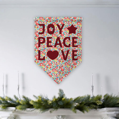 Joy, Peace & Love Banner or Wall Hanging Pattern