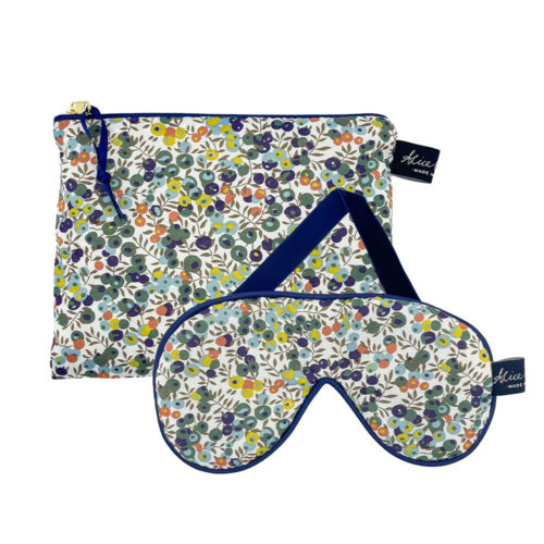 Wiltshire Woodland Soft Accessories Bundle | Liberty Tana Lawn Travel Pouch & Eye Mask